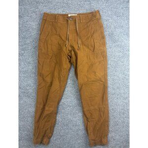 REI Cooperative Pants Mens 32x30 Brown Jogger Elastic Waist Cuffed Stretch